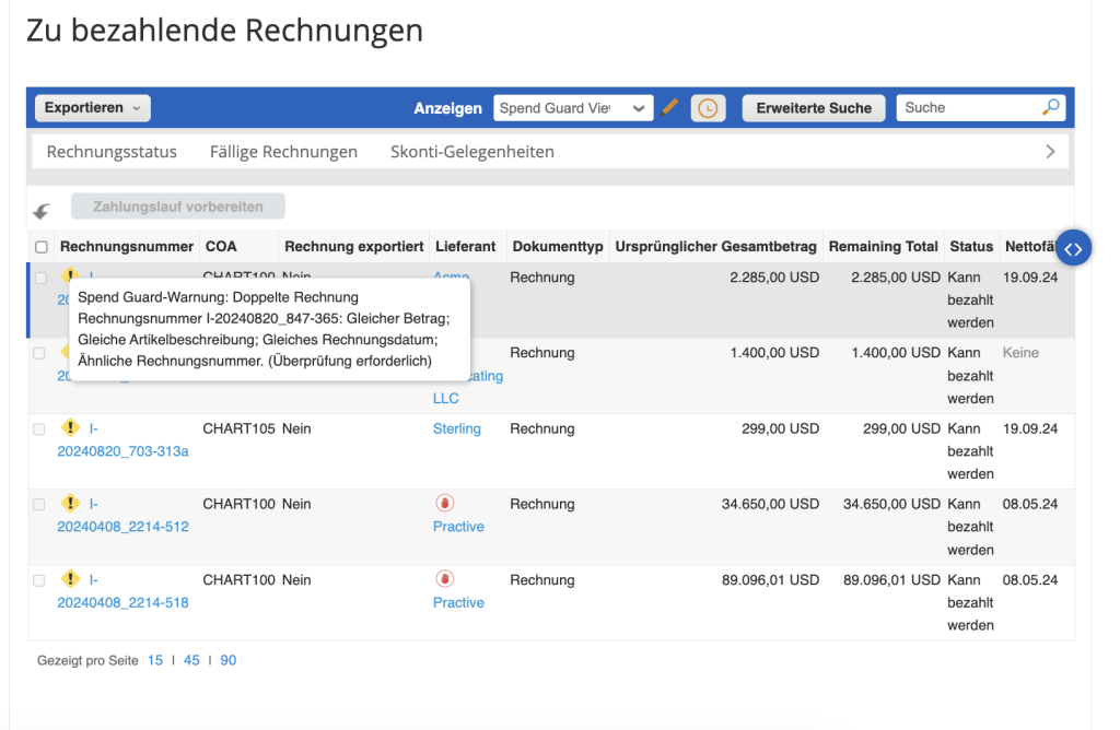 Coupa Dashboard